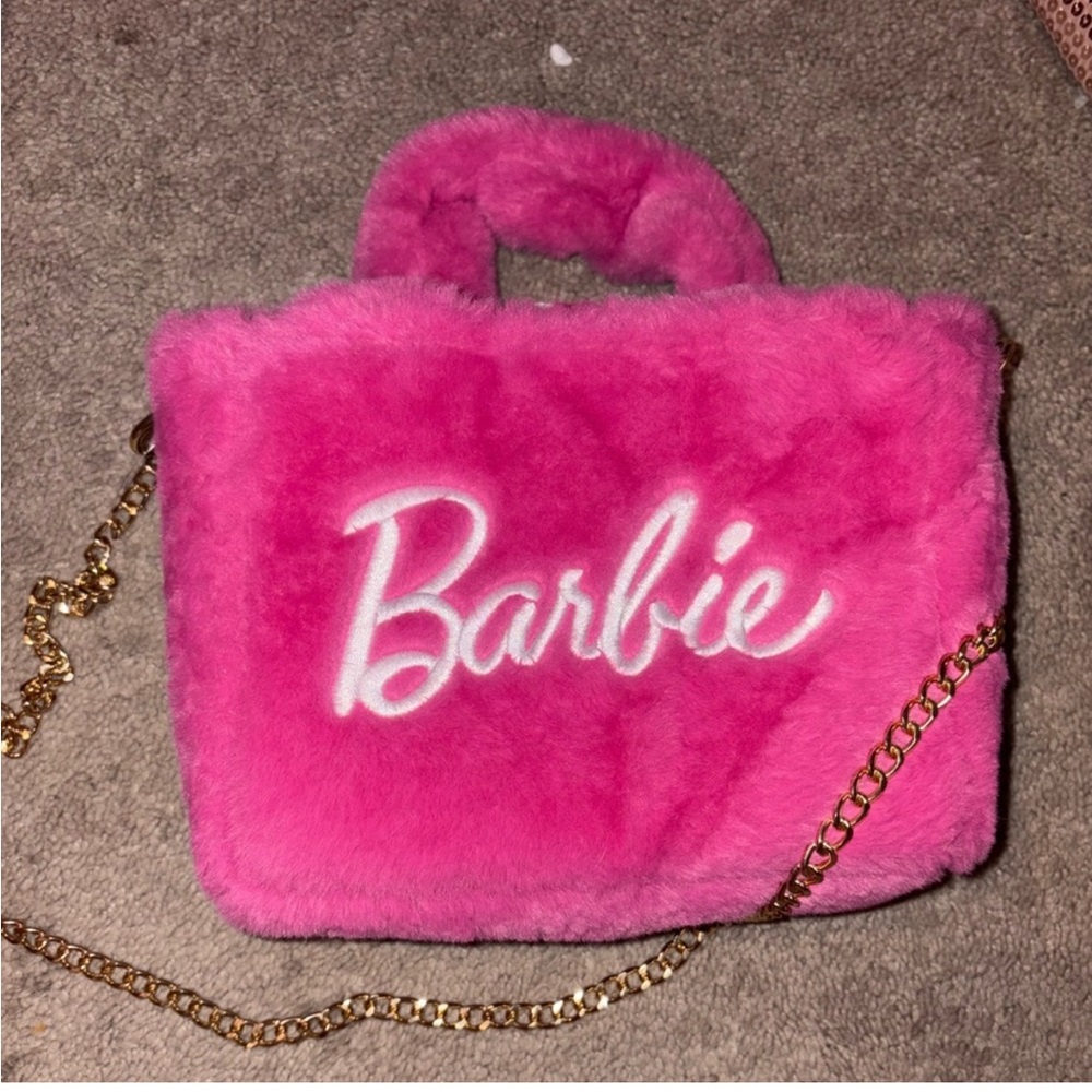 Barbie x Skinny Dip Pink Faux Fur Handbag